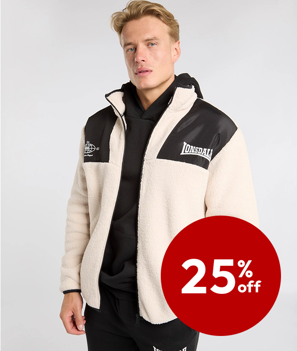 25% off Men's Lonsdale, Fila & Piping Hot Clothing, Accessories & Footwear 25% off Men's Lonsdale, Fila & Piping Hot Clothing, Accessories & Footwear