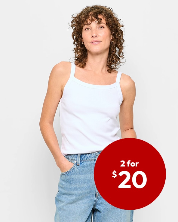 Australian Cotton Rib Cami Australian Cotton Rib Cami