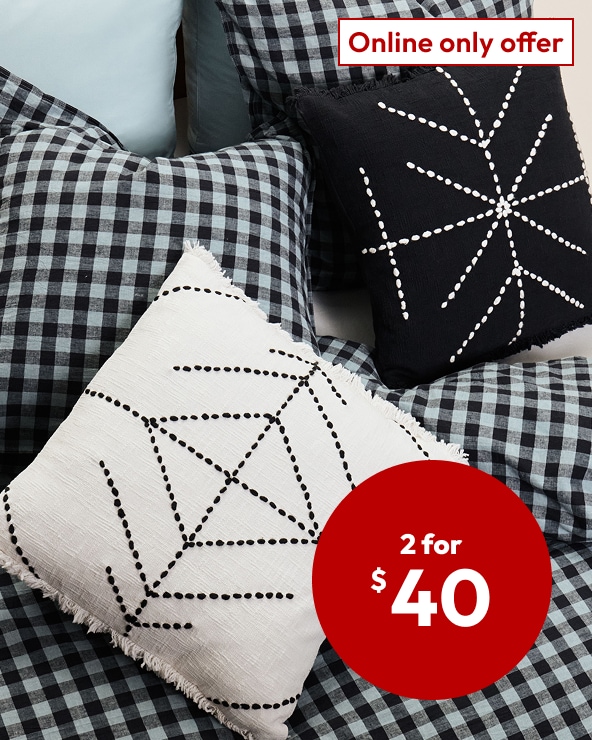 on selected cushions on selected cushions